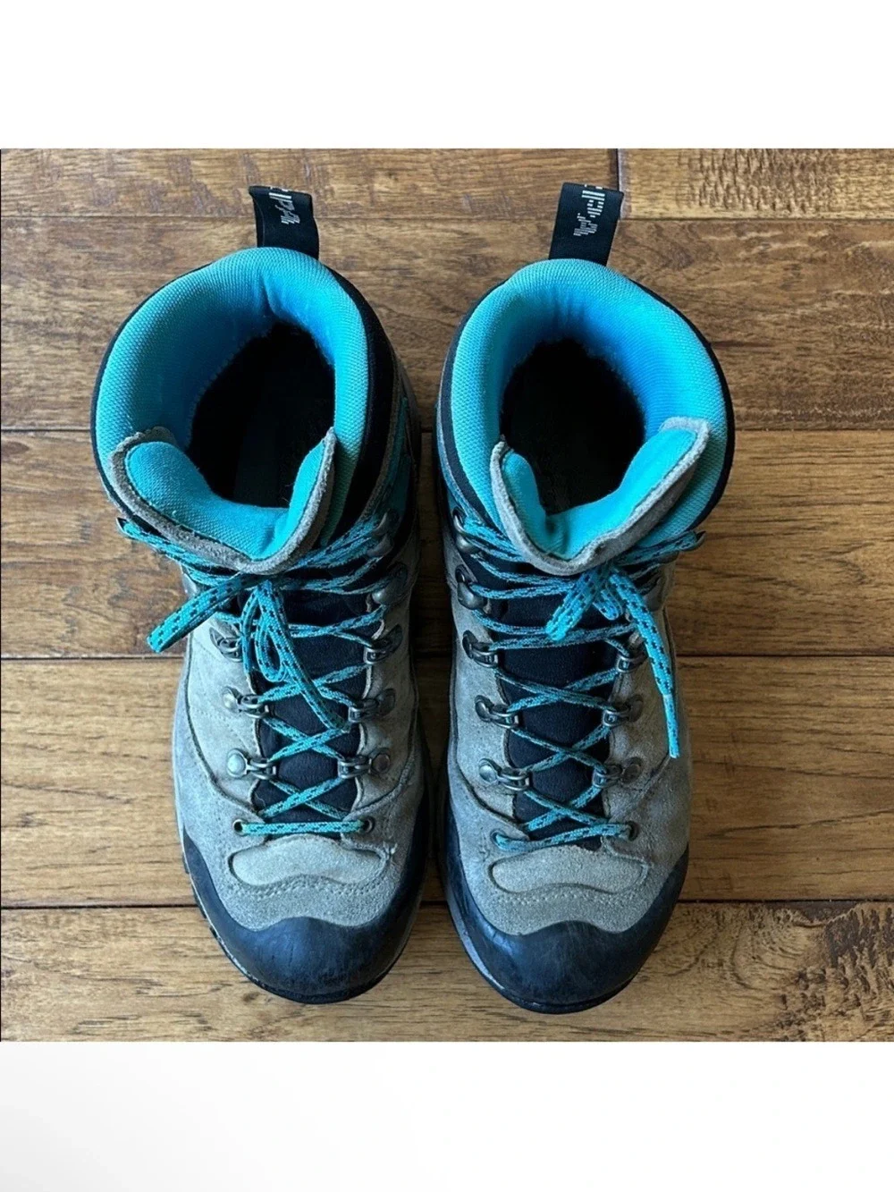 Scarpa R-Evolution GTX Backpacking Hiking Boots Waterproof Tan Black Teal 7.5